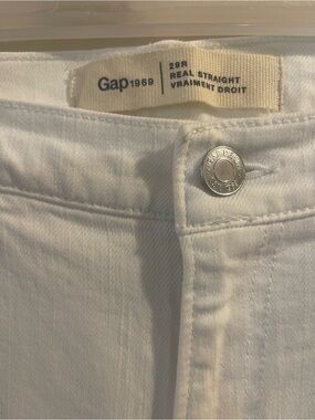 GAP 1969 White Real Straight Women’s Jeans